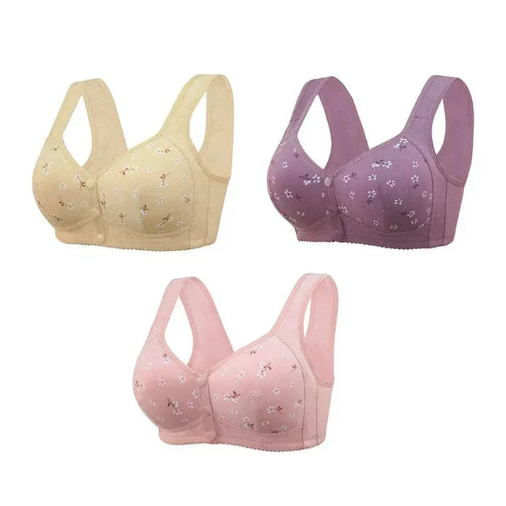 Sagging Front Open Cooling Cotton Bra Pack Of 2 and 3