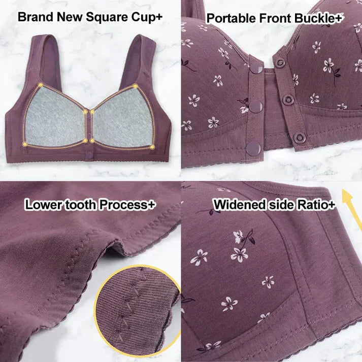 Sagging Front Open Cooling Cotton Bra Pack Of 2 and 3